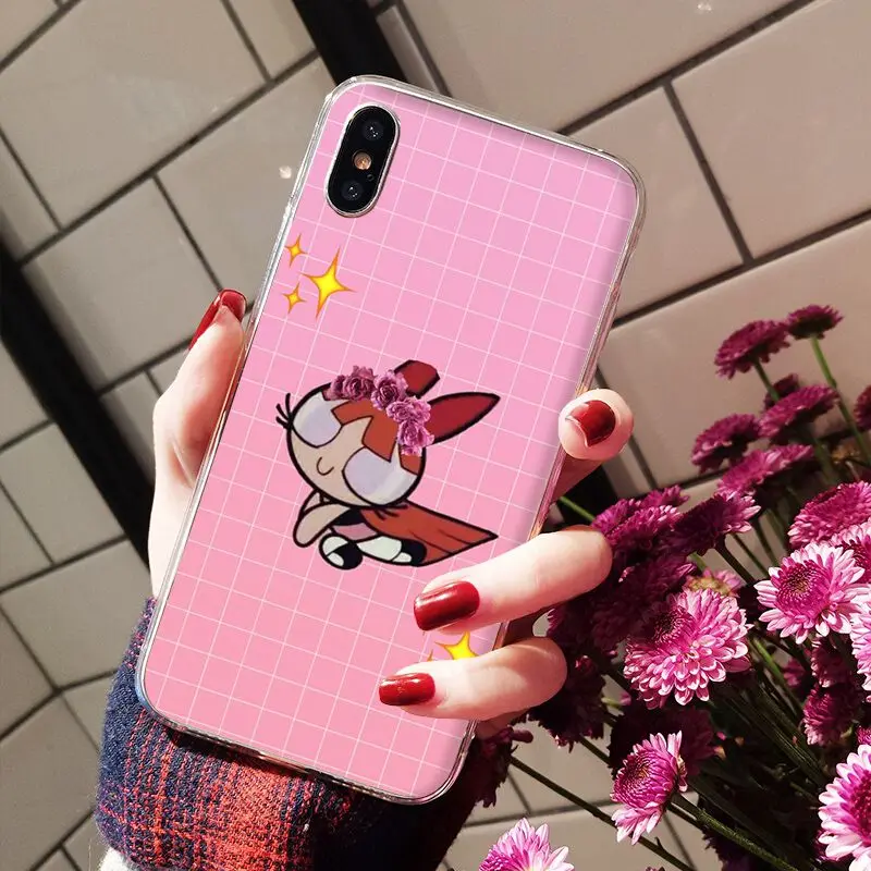 Yinuoda супер милый Powerpuff Girls Мягкий силиконовый чехол для телефона для Apple iPhone 8 7 6 6S Plus X XS MAX 5 5S SE XR мобильных телефонов - Цвет: A9