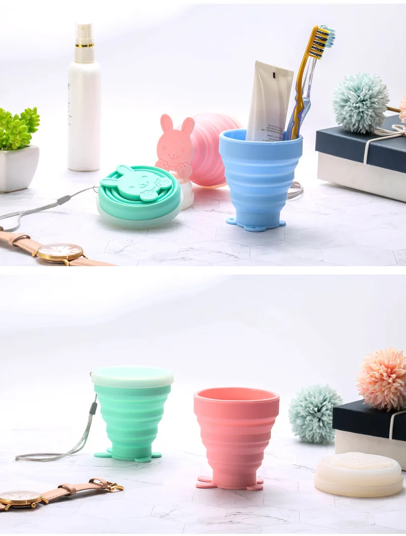Детский самокат складная бутылка мультфильм телескопическая компрессионная чашка Милая Питьевая чашка портативная бутылка для походов