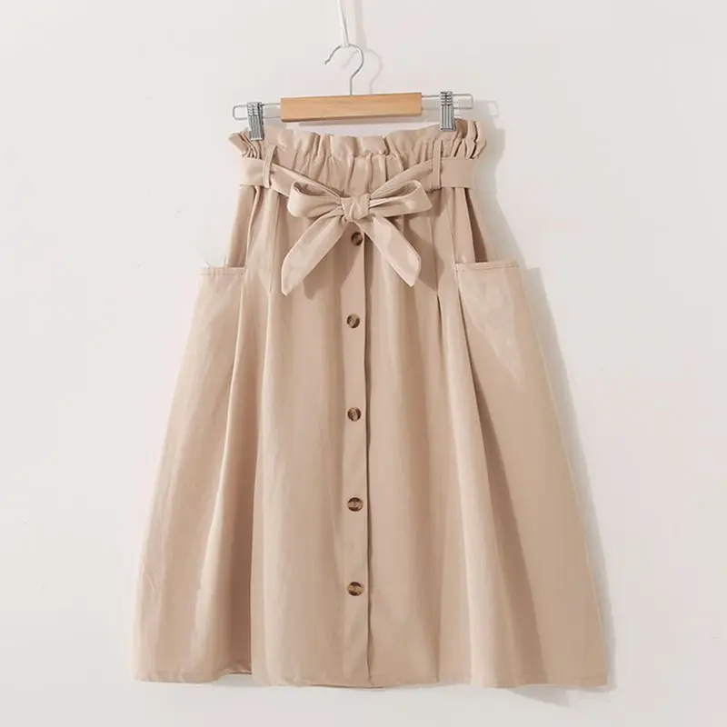 Ретро-юбки повседневные Элегантные вечерние простые OL женские консервативный