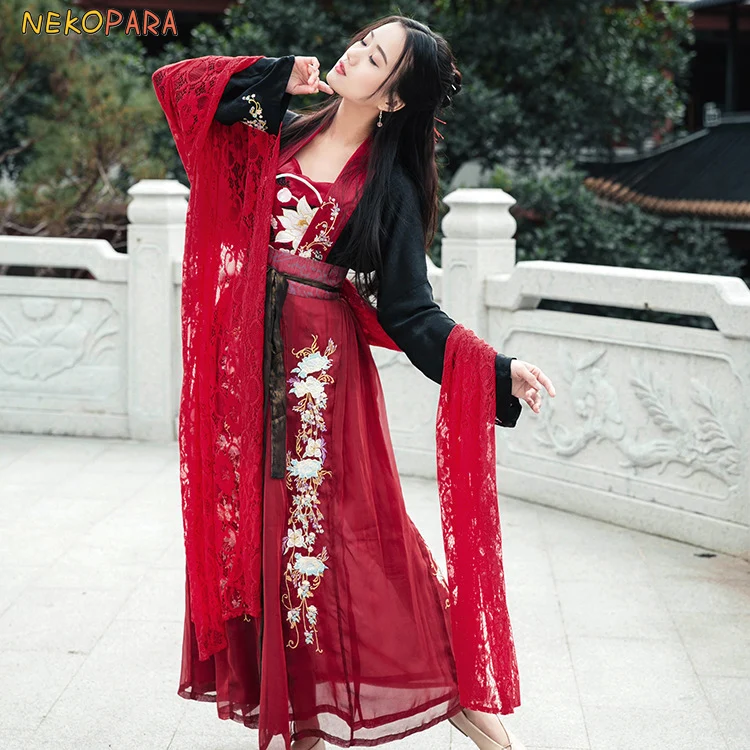 Женское винтажное платье Hanfu Hanayome роскошное в китайском традиционном стиле
