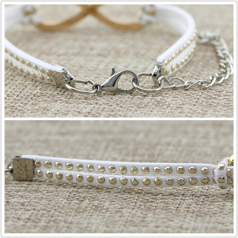 2 вида цветов CZ браслет бесконечности для женщин и девушек модные ювелирные