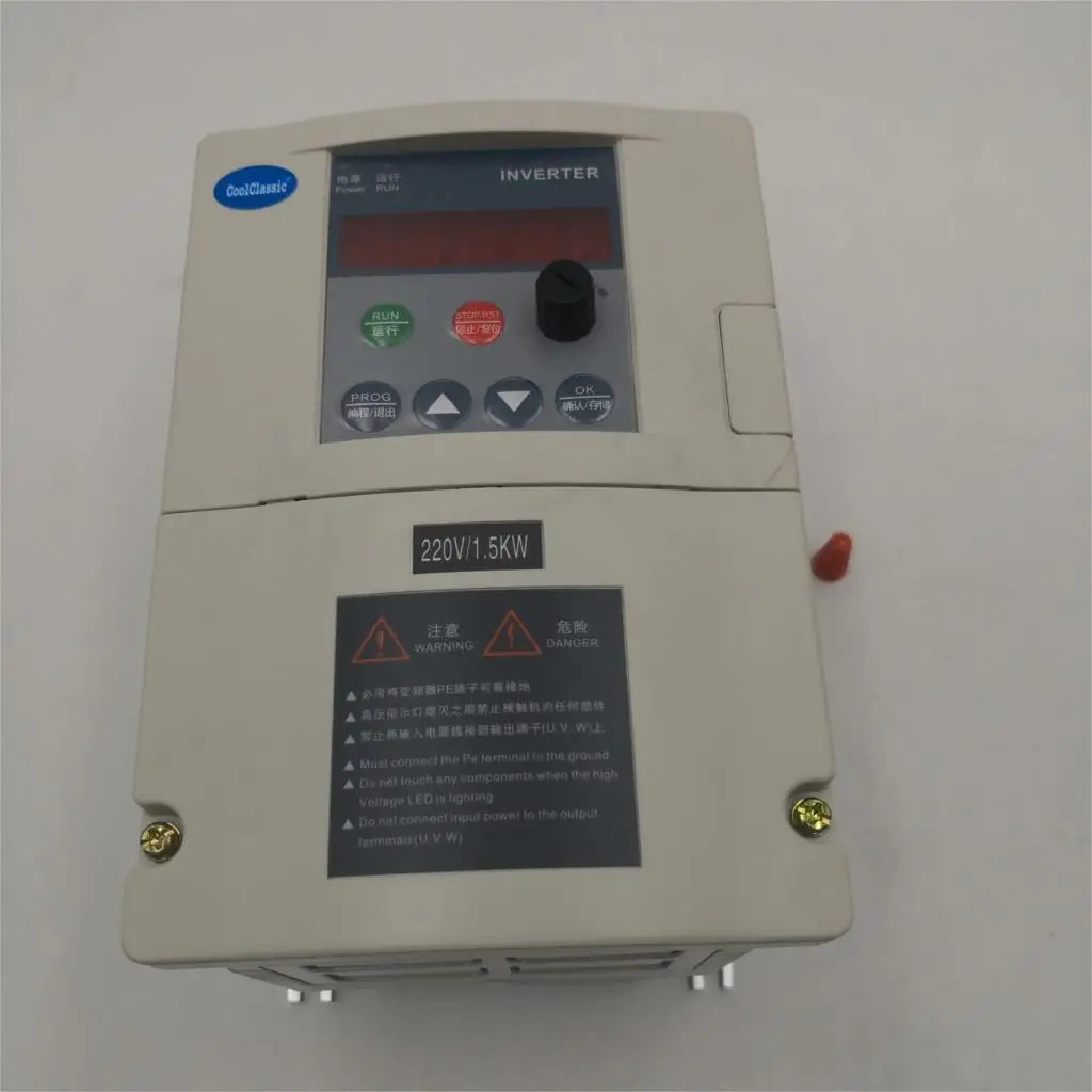 VFD инвертор ZW-S2-2T инвертор 110 кВт/220 кВт однофазный в/в вход и трехфазный двигатель с 2 м кабелем и панелью wyt01 - Цвет: 1.5KW 220V