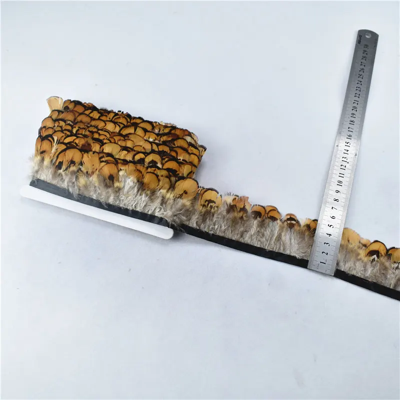 Перья из натурального фазана для рукоделия 1 ярд |