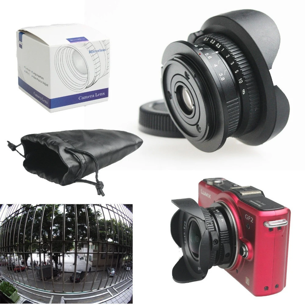 Супер широкоугольный объектив рыбий глаз Lightdow 8 мм F3.8 для M4/3 Mount Camera For LUMIX GX8 GX85 G7
