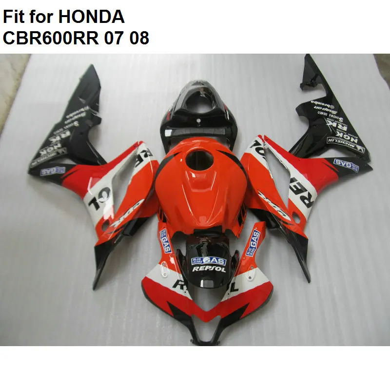 Детали корпуса для Honda Обтекатели красные черные CBR 600RR 2007 2008 комплект обтекателей