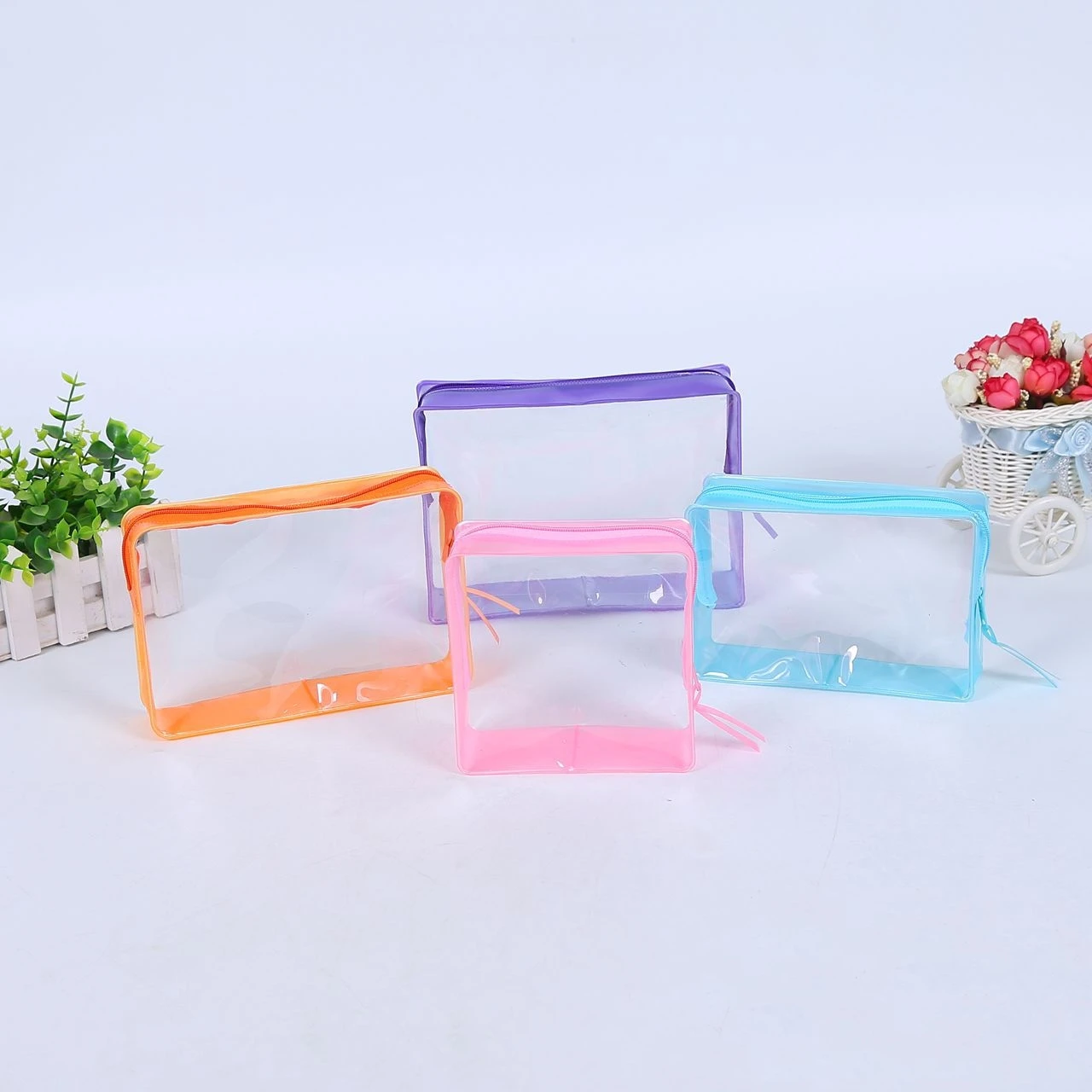 1 шт. модная дорожная косметичка из ПВХ женская прозрачная Водонепроницаемая для