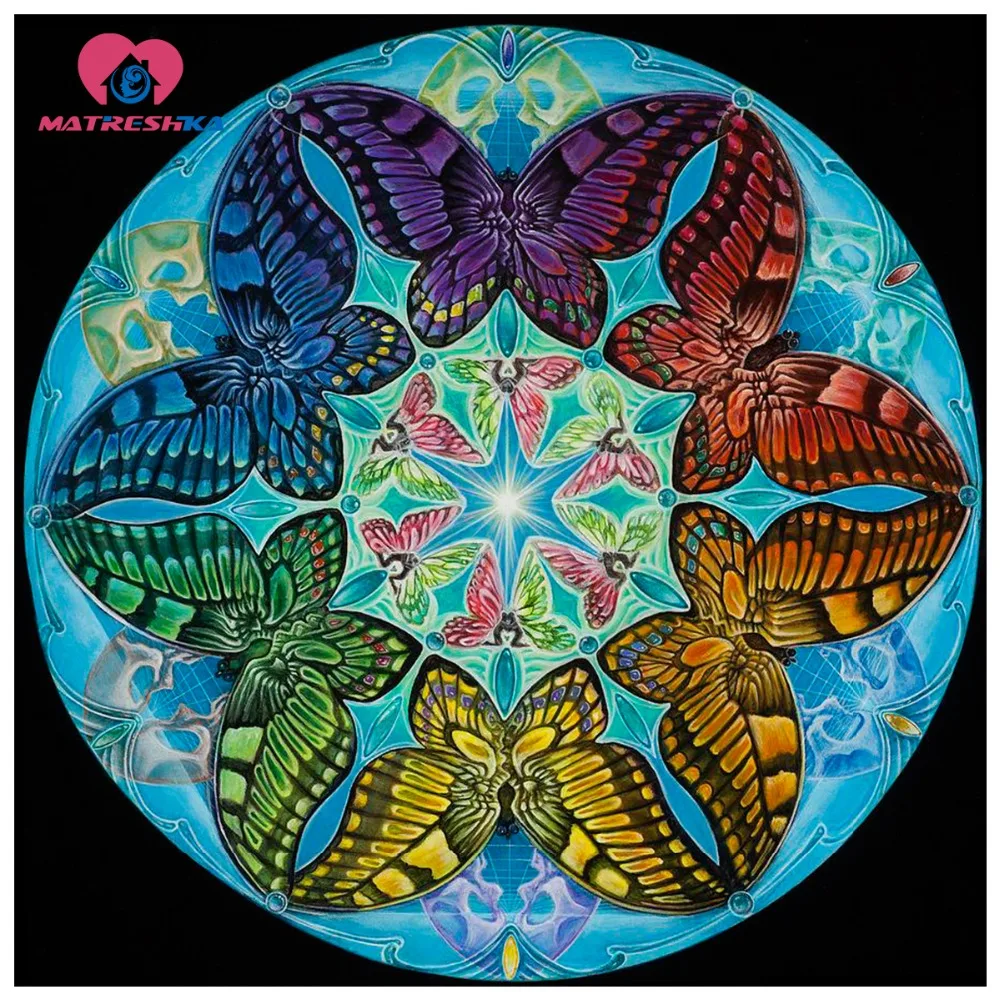 Алмазная вышивка Мандала картины из кристаллов мозаика 5d Сделай Сам алмазная