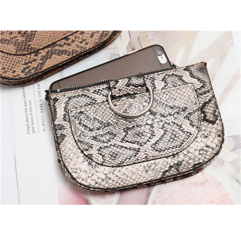 Gradosoo Retro Serpentine Waist Bag Female PU Leather Belt Women Fanny Pack Fashion Travel Ladies Coin Pouch LBF375 | Багаж и сумки