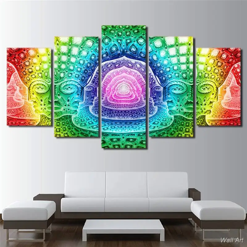Картина на холсте с психоделическими статуями Hd печать декор комнаты Бесплатная