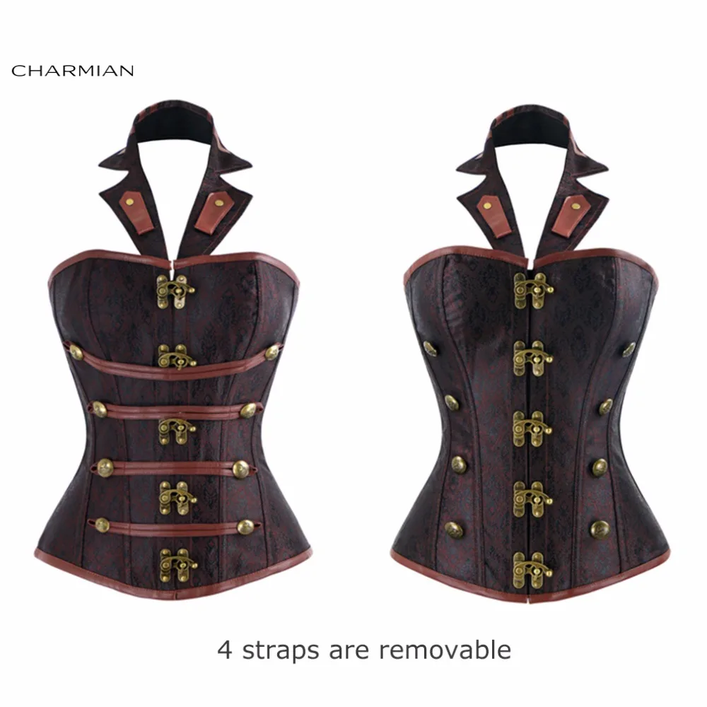 Женский корсет Charmian стальной в стиле стимпанк со стальными костями|steampunk corset