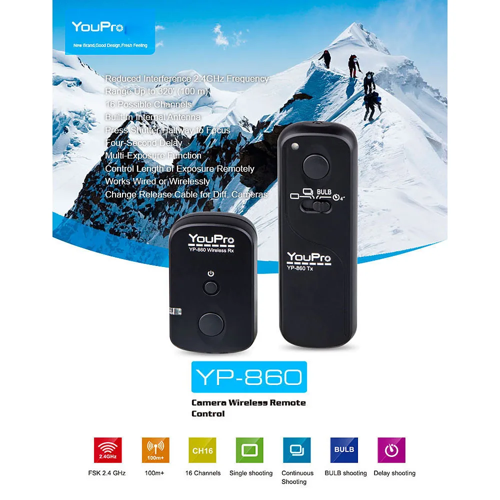 YouPro YP 860 DC2/E3/S2/L1 4 Опции 2 4G беспроводной пульт дистанционного управления спуска