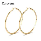Большие ювелирные изделия из нержавеющей стали zorcins золотистыеСеребристые круглые серьги-кольца для женщин