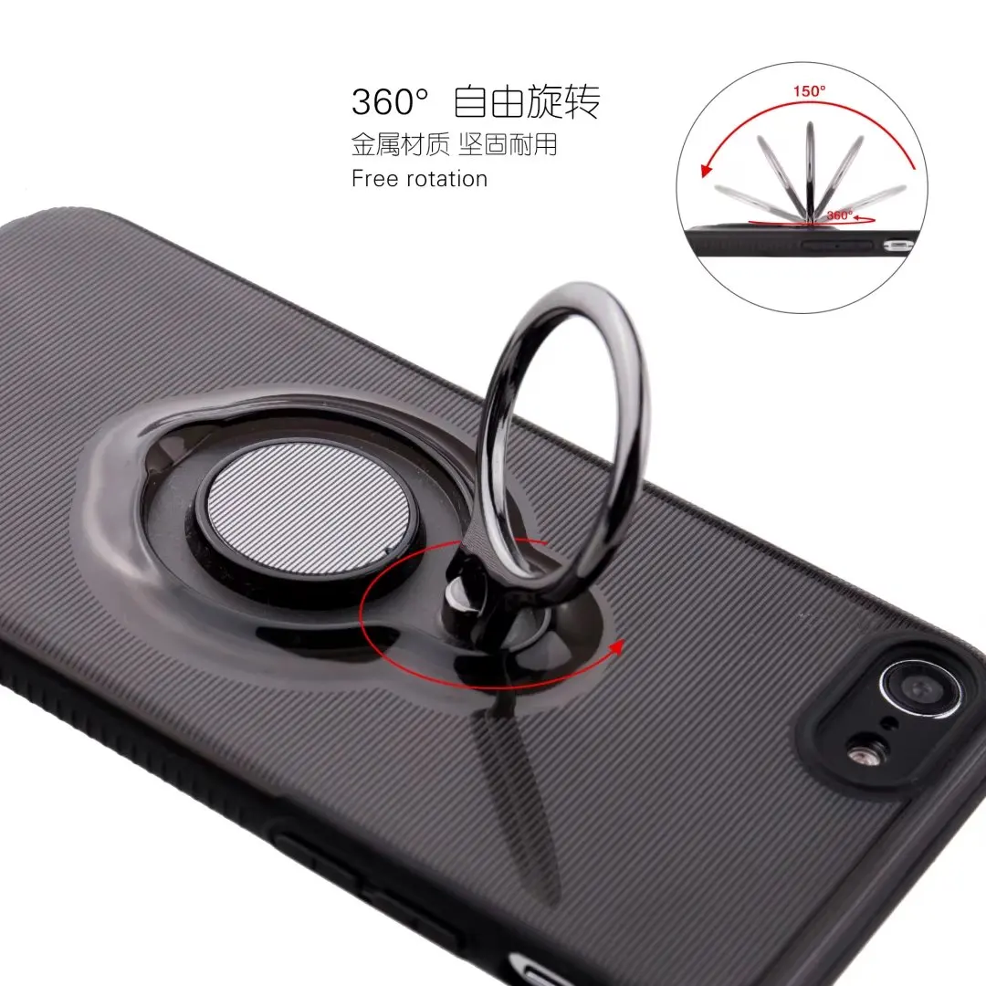 Для iphone 8 чехол вращение kickstand с палец кольцо Магнит Адсорбция ультра-тонкий