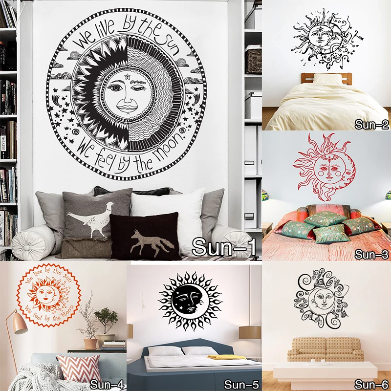 Популярная Настенная Наклейка в этническом стиле с изображением Полумесяца