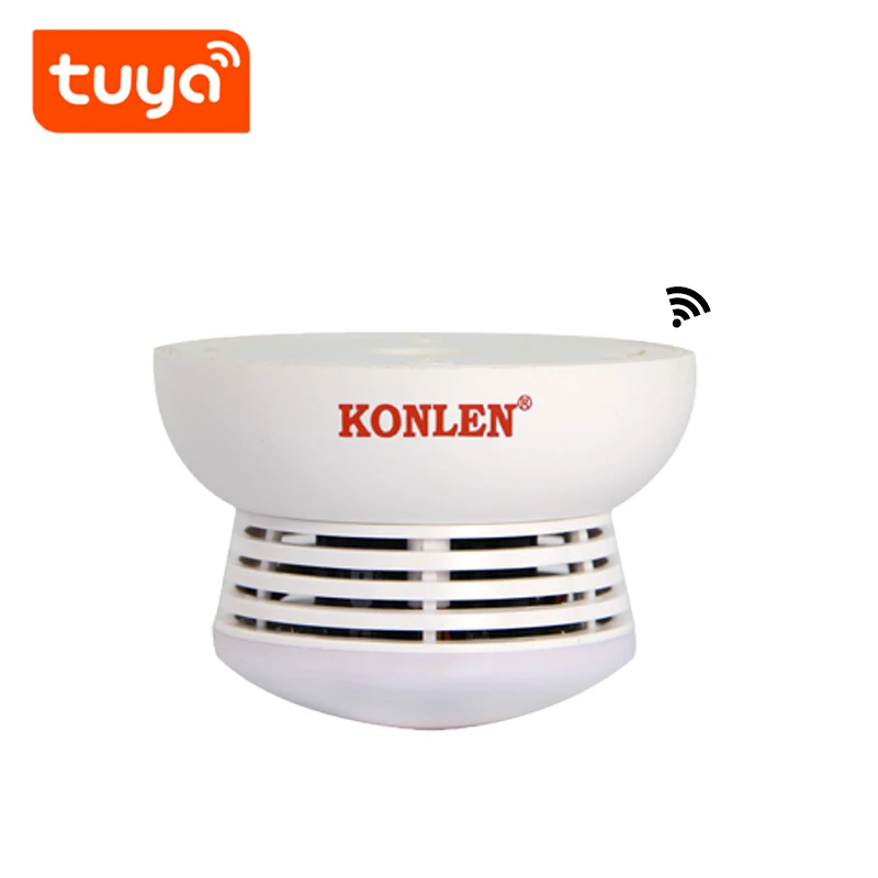1 Smoke Detector Tuya Wi-Fi умная жизнь магнитный датчик двери окна дымовой пожарный детектор беспроводной PIR датчик движения Дистанционное управление Alexa Google Home - Цвет: 1 Smoke Detector