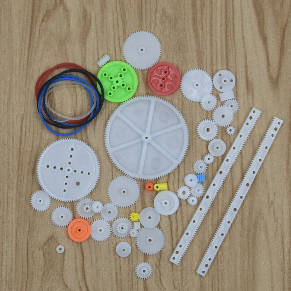 51 шт. смешанный пластиковый редуктор шкив ремень DIY игрушечный автомобиль
