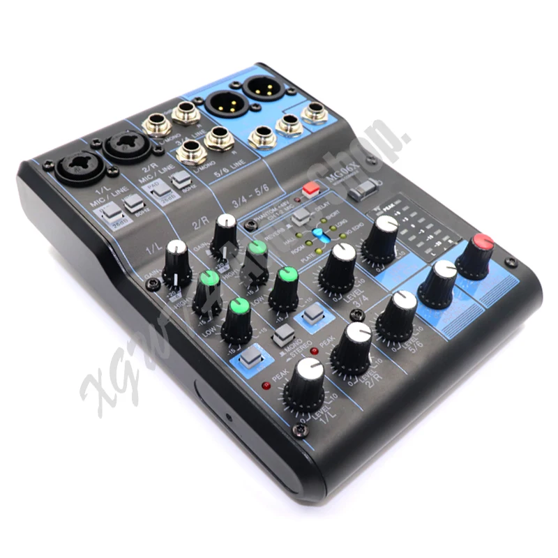 DJ 6 каналов аудио смеситель микшерная консоль Вход компактный стерео Миксер с