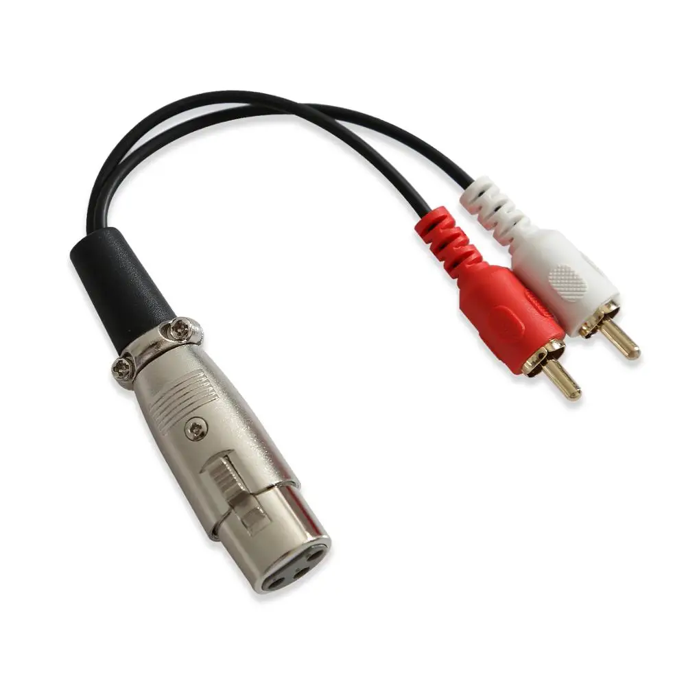 Onvian XLR Женский двойной RCA 2 штекер Y сплиттер адаптер конвертер кабель для DV камеры