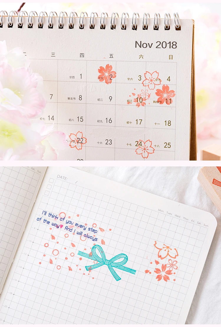 Серия cherry blossom японский стиль штамп DIY деревянные и резиновые штампы для скрапбукинга канцелярские товары Скрапбукинг Стандартный штамп