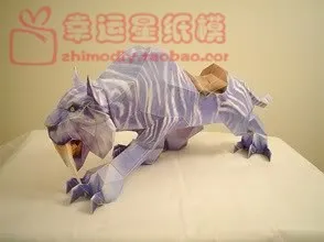 3D Бумажная леопардовая модель Dong Quan с лезвием мороза бумажная игрушка ручной