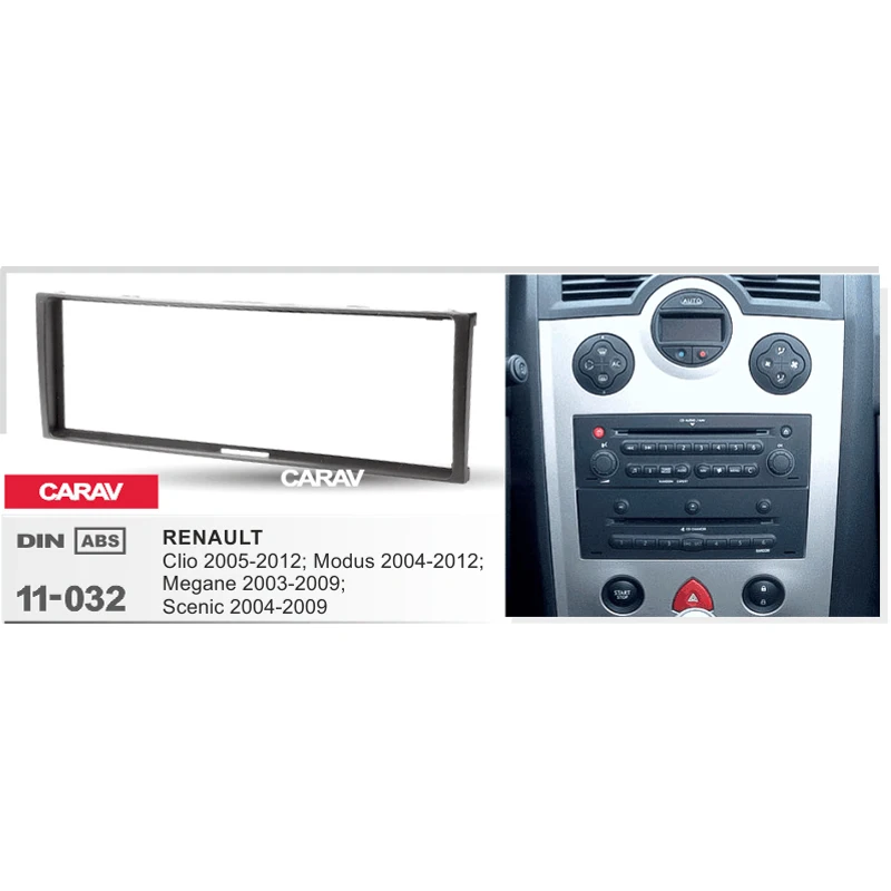 1Din радио фасция для RENAULT Clio Modus Megane Scenic стерео панель монтажная установка Dash Kit