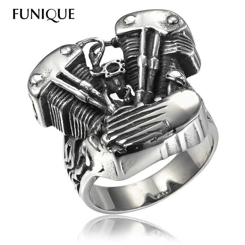 Новинка 2019 мужские кольца FUNIQUE из нержавеющей стали 316L винтажные готика с