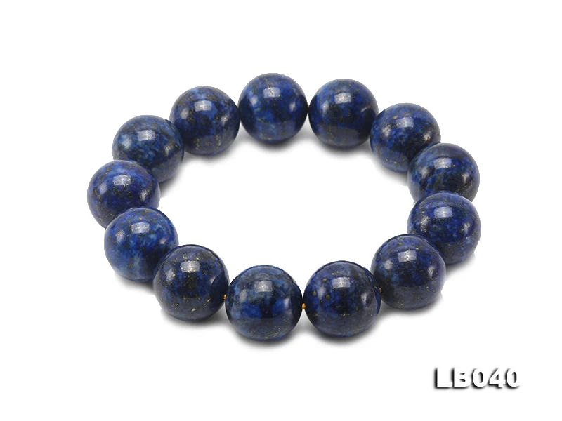 

Unique Pearls jewellery Store 18mm Blue Lapis Elastic Bracelet 9'' Perfect Women Gift Jewellery For Wedding Birthday Party