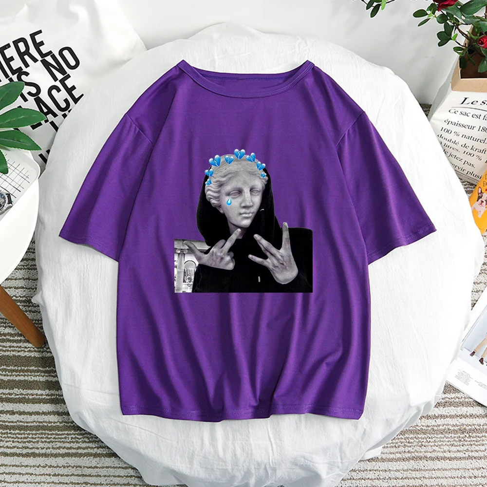 Женская хлопковая рубашка с принтом David модная повседневная коротким рукавом и