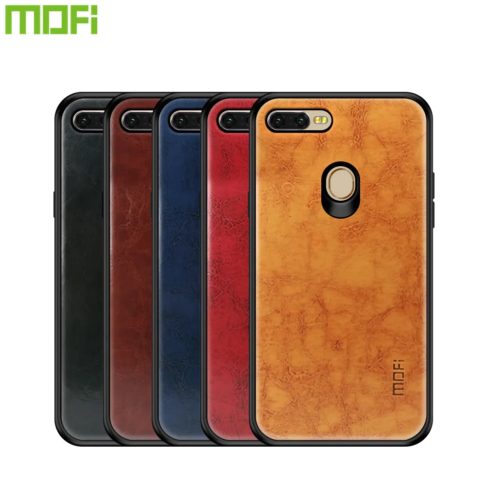 MOFi искусственная кожа + TPU PC чехол для OPPO F9 крышка телефон случаях полная Защита