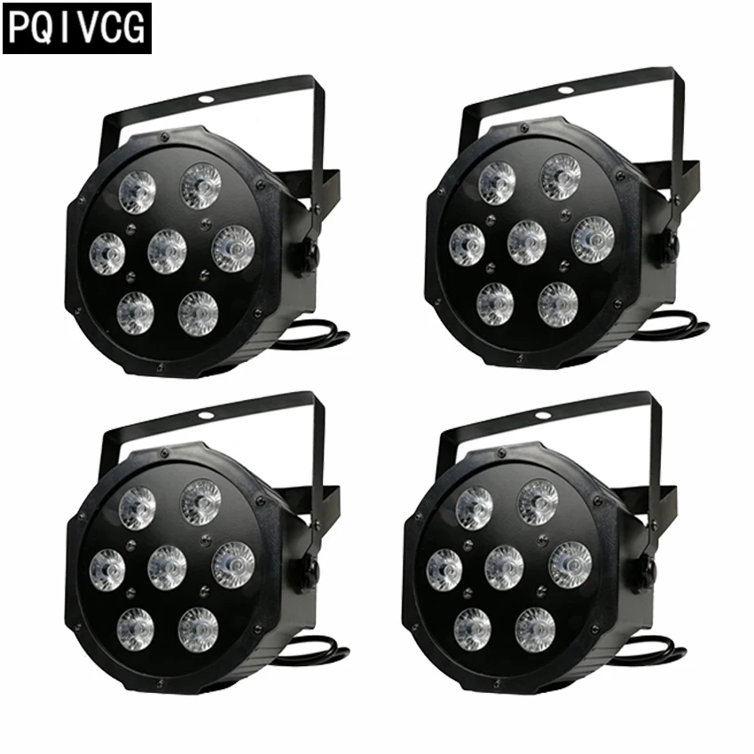 4 штуки/7x12 Вт led par свет rgbw 4 в 1 dmx512 par light профессия огни дискотеки
