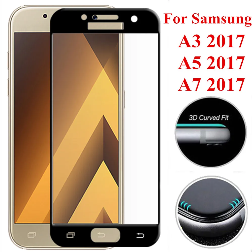 Закаленное стекло для Samsung Galaxy A3 2017 A5 A7 | Мобильные телефоны и аксессуары