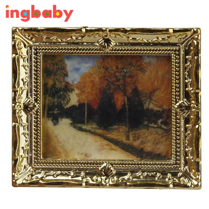 1:12 Кукольный домик мини аксессуары ручная роспись модель классическое настенное