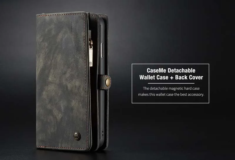 CaseMe Роскошные Подлинная кожаный бумажник чехол для iphone XS/XS Max XR чехол для телефона с кармашками для карточек флип-чехол для iphone XS