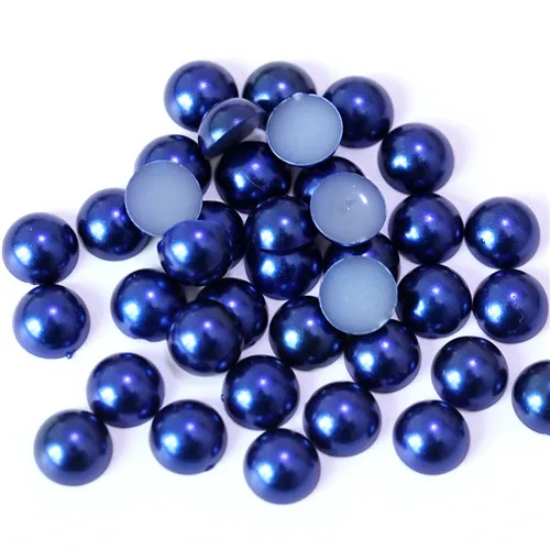 Sapphire 2-12 мм Цветные полукруглые стразы из АБС-пластика для скрапбукинга, украшения для одежды B0001 - Цвет: Sapphire
