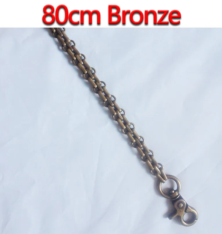 80cm Vintage Bronze Сделай Сам золото, серебро, черный пистолет, винтажная бронзовая 12 мм металлическая сменная цепь, ремешки для сумок, сумок, кошельков - Цвет: 80cm Vintage Bronze