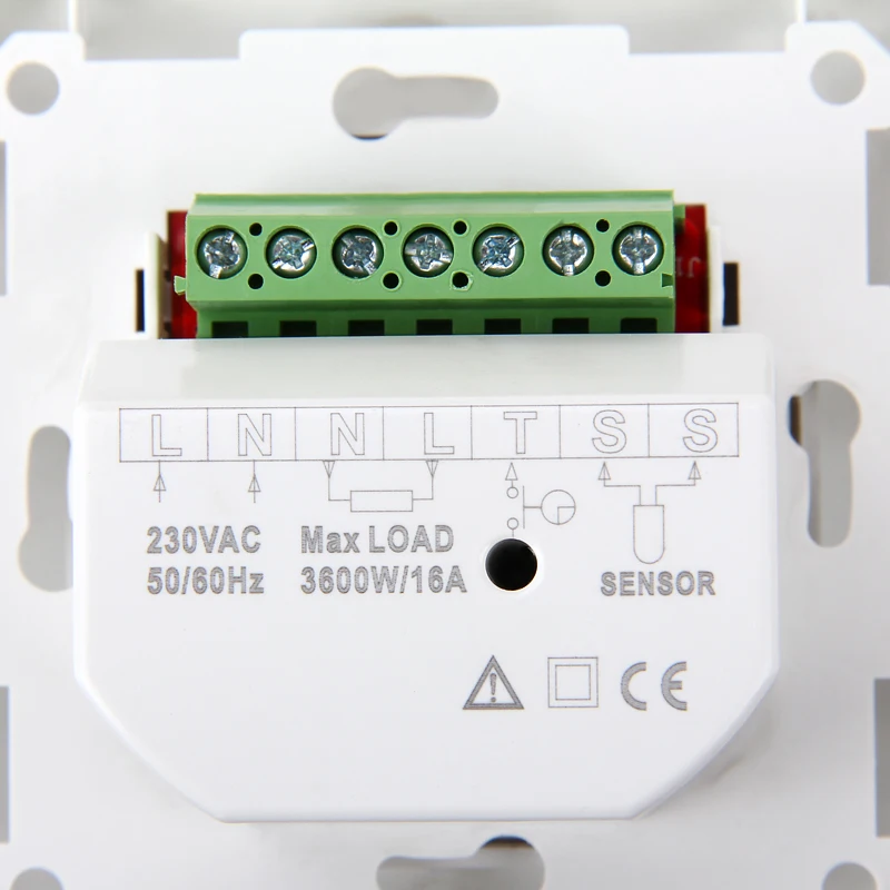 Универсальный электронный регулятор температуры под полом 16A 5 ~ 40C комнатный