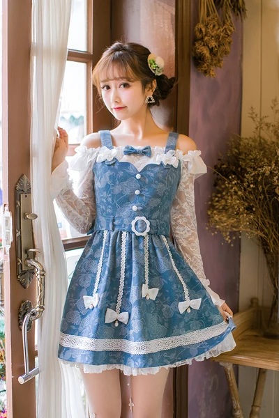 Платье принцессы сладкой Лолиты сладкий Дождь японское сладкое платье с поясом