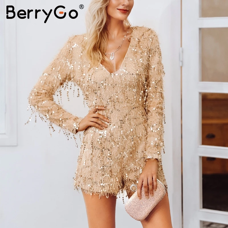 Женский комбинезон с кисточками BerryGo Осенний/Зимний длинным рукавом| |