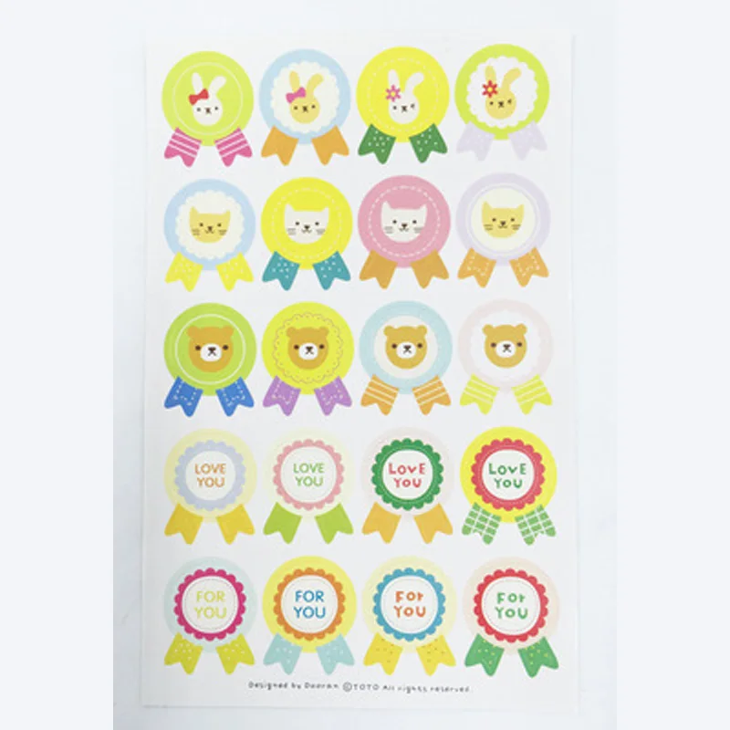 Joylong Kawaii Стикеры s Скрапбукинг милый кролик медведь уплотнения пакет DIY игрушки