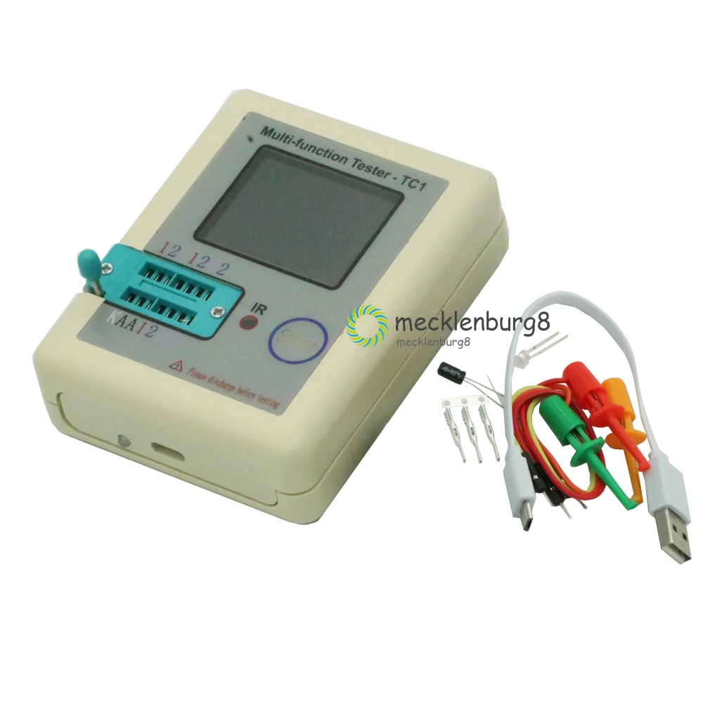 Тестер транзисторов TFT измеритель емкости диода и триода LCR ESR NPN PNP MOSFET ИК