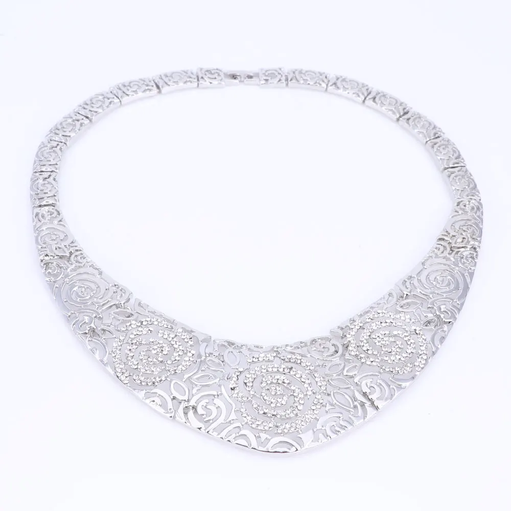 Серебряное покрытие Лидер продаж модное винтажное открытое золотистое колье с