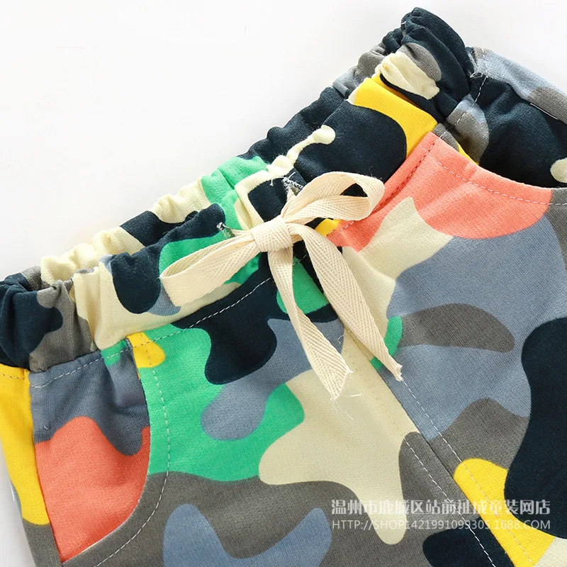 2017 летние детские короткие штаны Детские камуфляжные шаровары свободные шорты