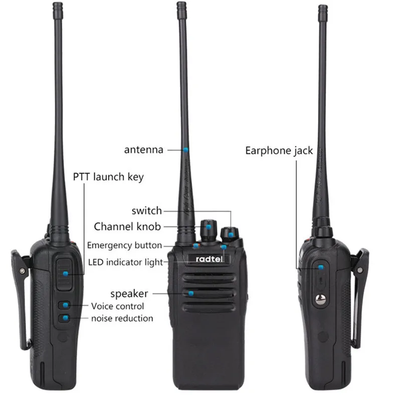 RADTEL RT 67B UHF 400 470 МГц профессиональный ручной Водонепроницаемый трансивер