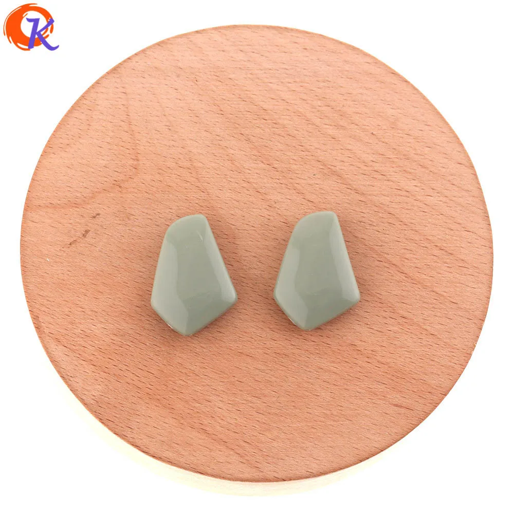 Pea Green Сердечный Дизайн 18*25 мм 100 шт Изготовление ювелирных изделий/Акриловые бусины/неправильной формы/DIY/ювелирные аксессуары/ручной работы/серьги - Цвет: Pea Green