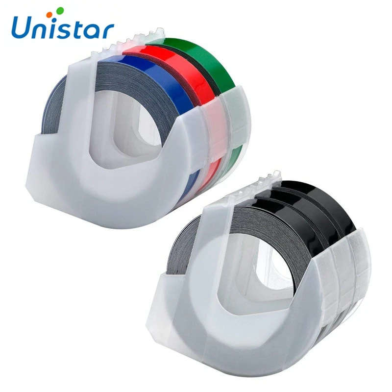 Unistar 6 рулонов ленты для 3D принтера совместимые с DYMO тиснение пластиковая лента 9