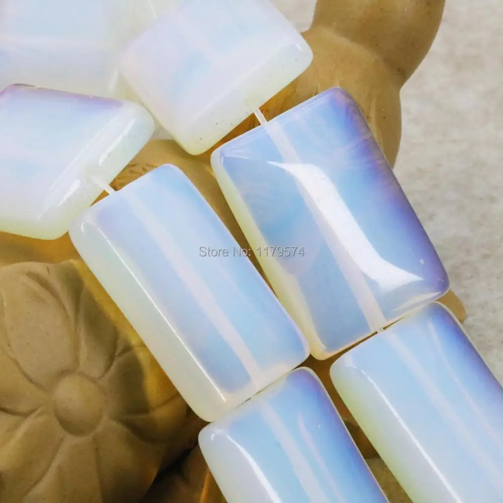 Beautiful Elegant Sri Lanka Natural Opal Stone Crystal Loose Beads Rectangle Accessories Making Pendant Gift Jewelry 18x25mm | Украшения и