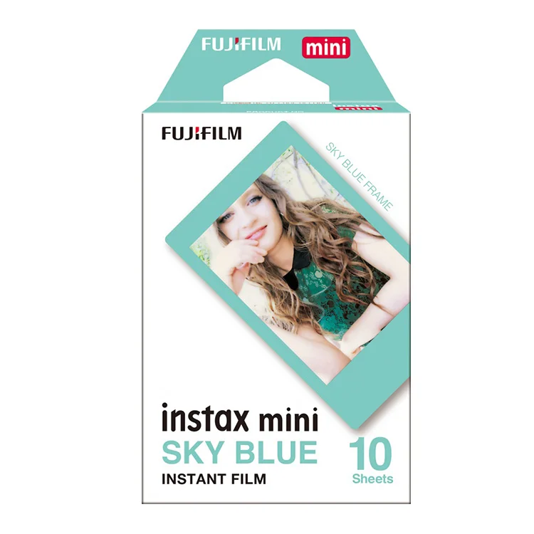 Sky Blue Фотокамера Fujifilm Instax Mini 8 Mini 9-фотокамера Fuji Instant Photo 10 листов Exposures Papers-дополнительная фоторамка - Цвет: Sky Blue