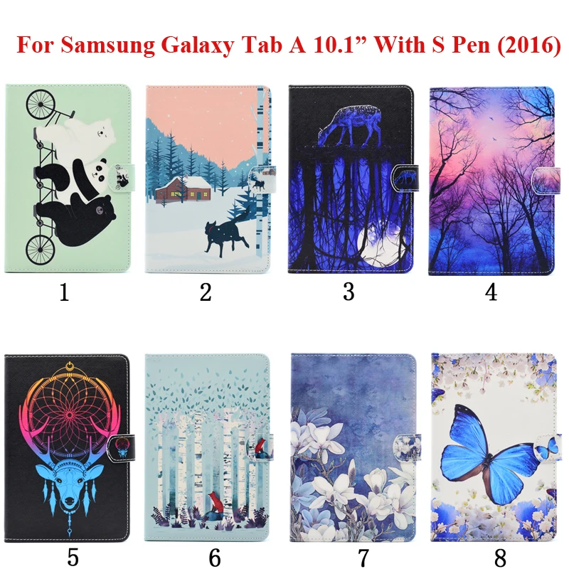 Чехол для Samsung Galaxy Tab A 10 1 с S Pen P580N P580 P585 чехол изображением бабочки снега дерева