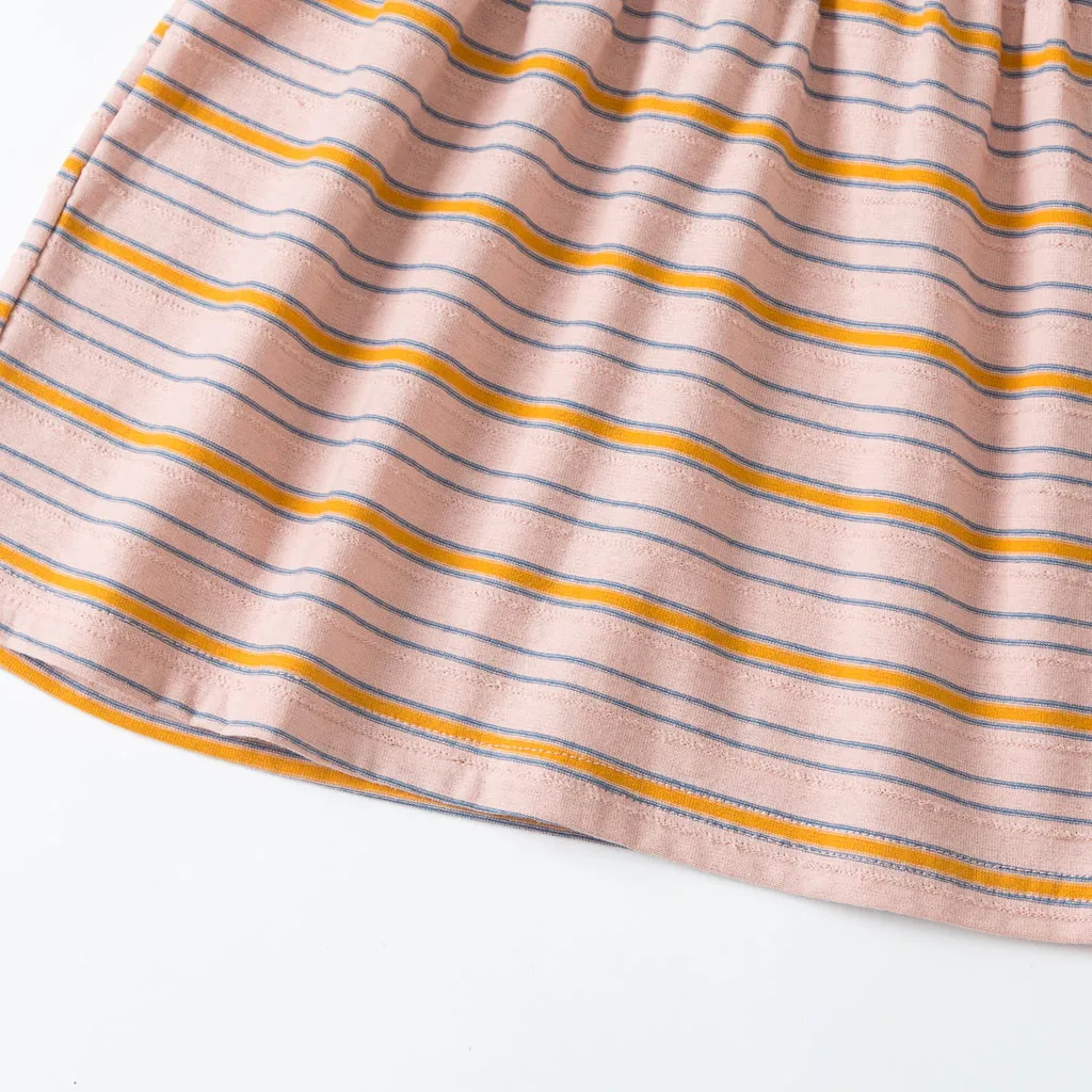 Нарядные платья принцессы в полоску без рукавов для маленьких девочек новинка 2019