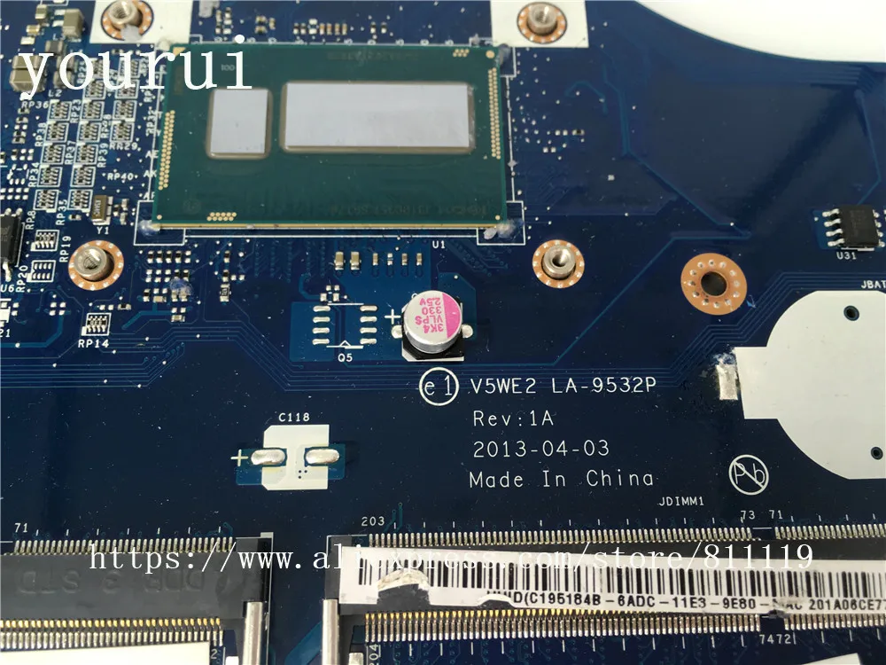 Yourui NBMFM11007 для Acer Aspire E1 532 572 ноутбук материнская плата V5WE2 LA 9532P NB.MFM11.007 SR170 i5 4200u тест